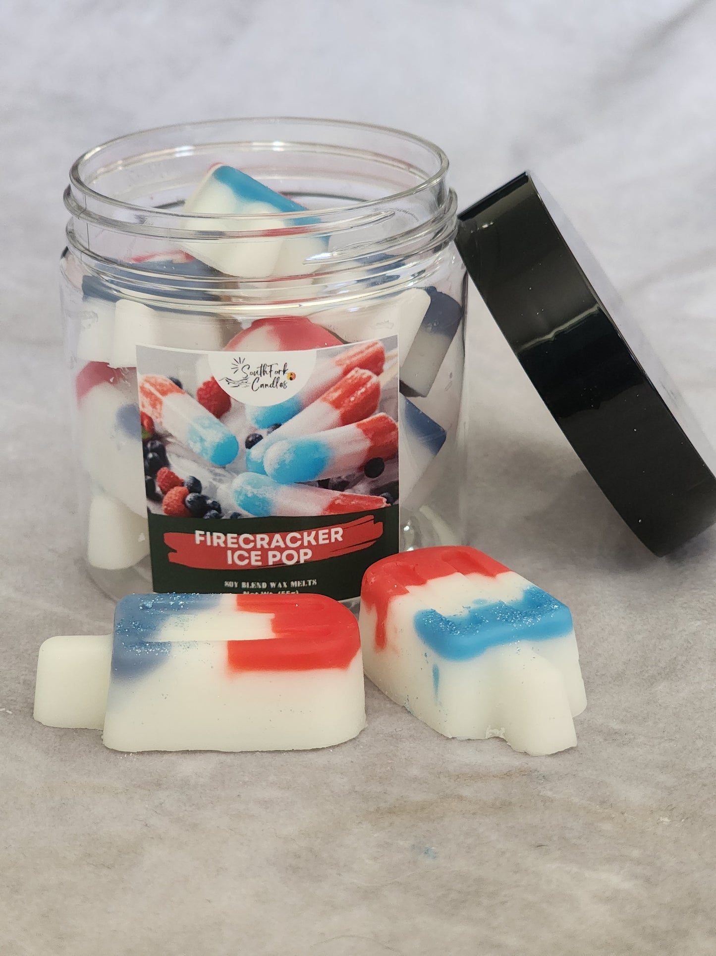 Firecracker Ice Pop Wax Melts - 4oz jar