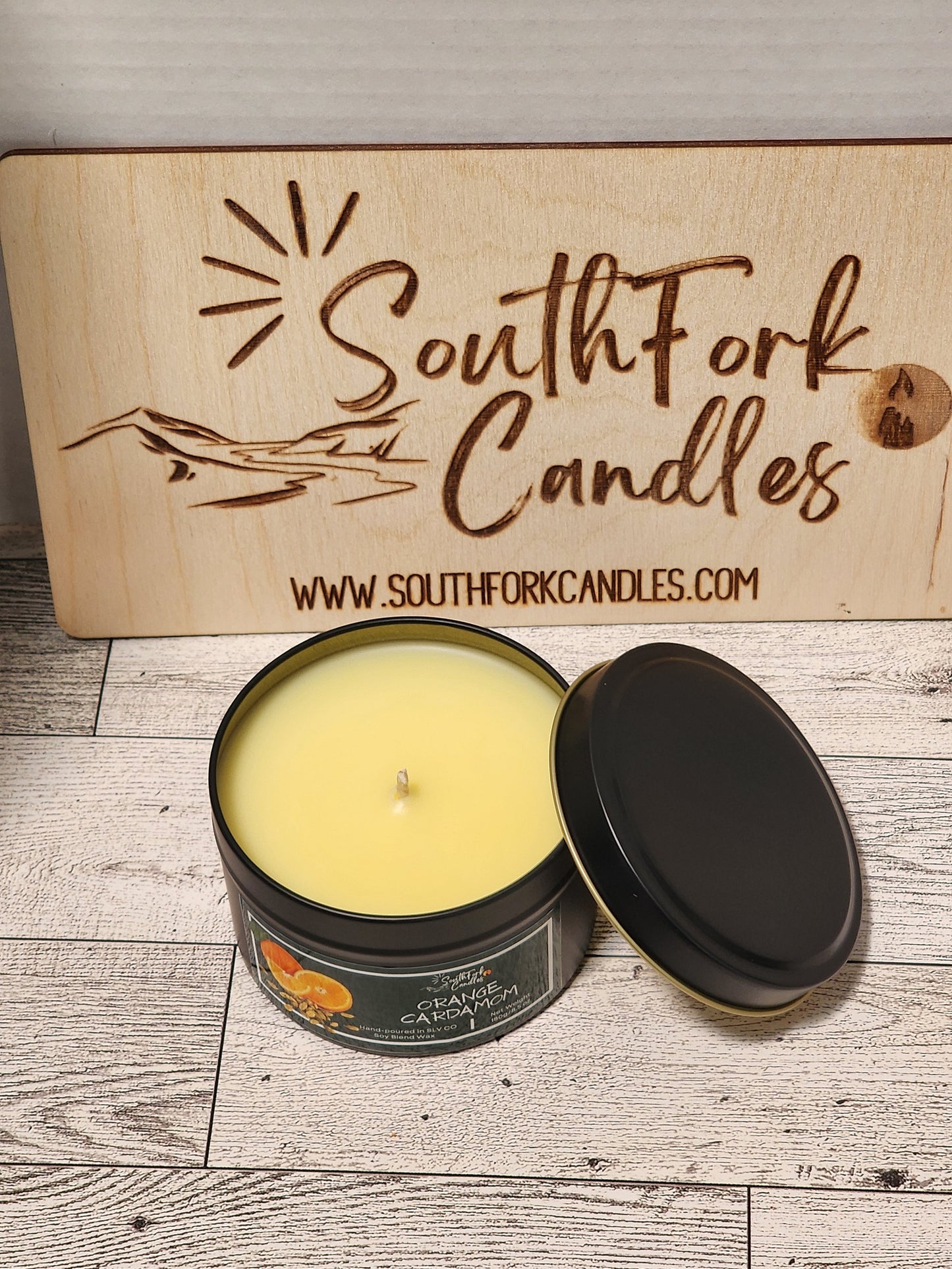 Orange Cardamom Scented Candle - 8.5oz Tin