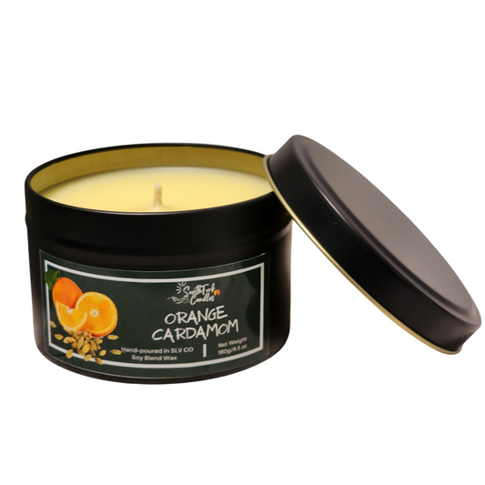 Orange Cardamom Scented Candle - 8.5oz Tin