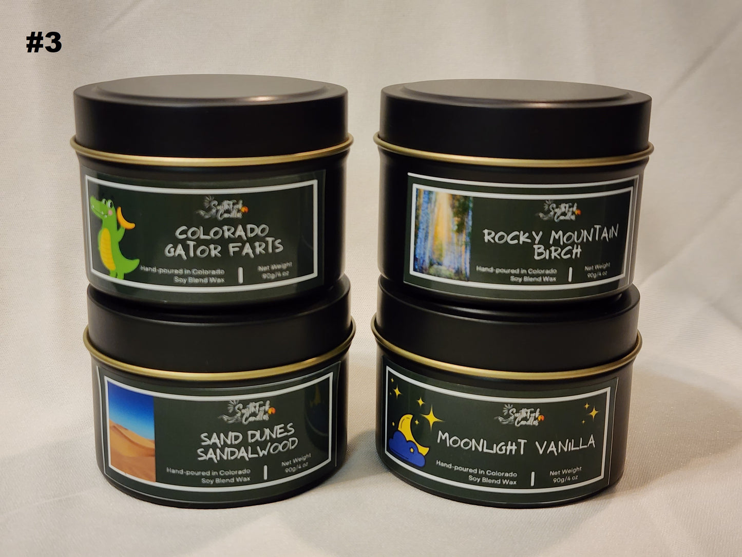 4 Pack Gift Sampler Scented Candle - 4oz Candle Gift Pack Sampler
