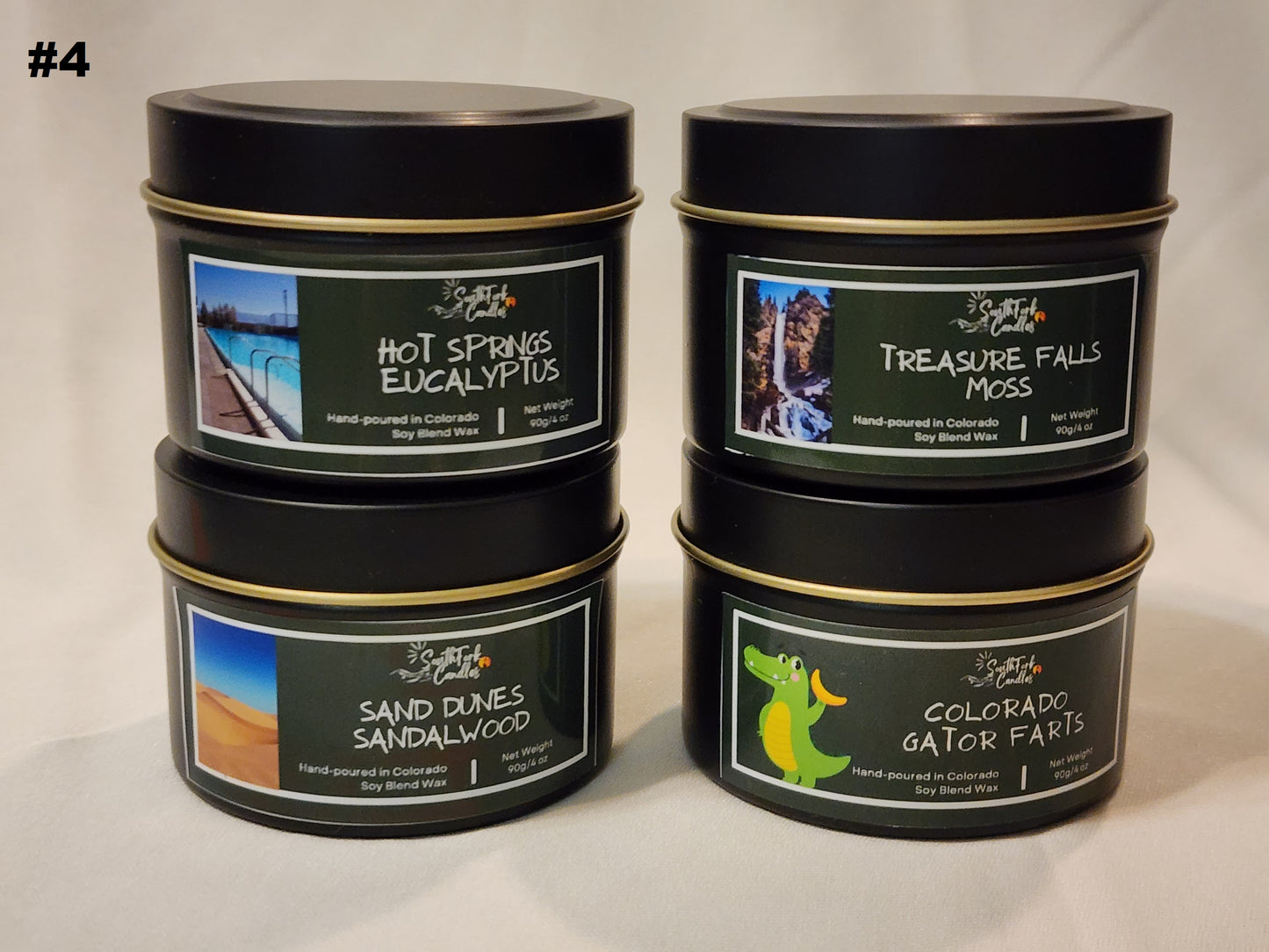 4 Pack Gift Sampler Scented Candle - 4oz Candle Gift Pack Sampler