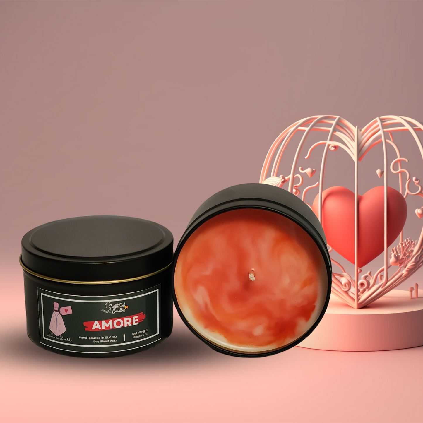 Love Spell Scented Candle - Amore 4oz Tin Candle
