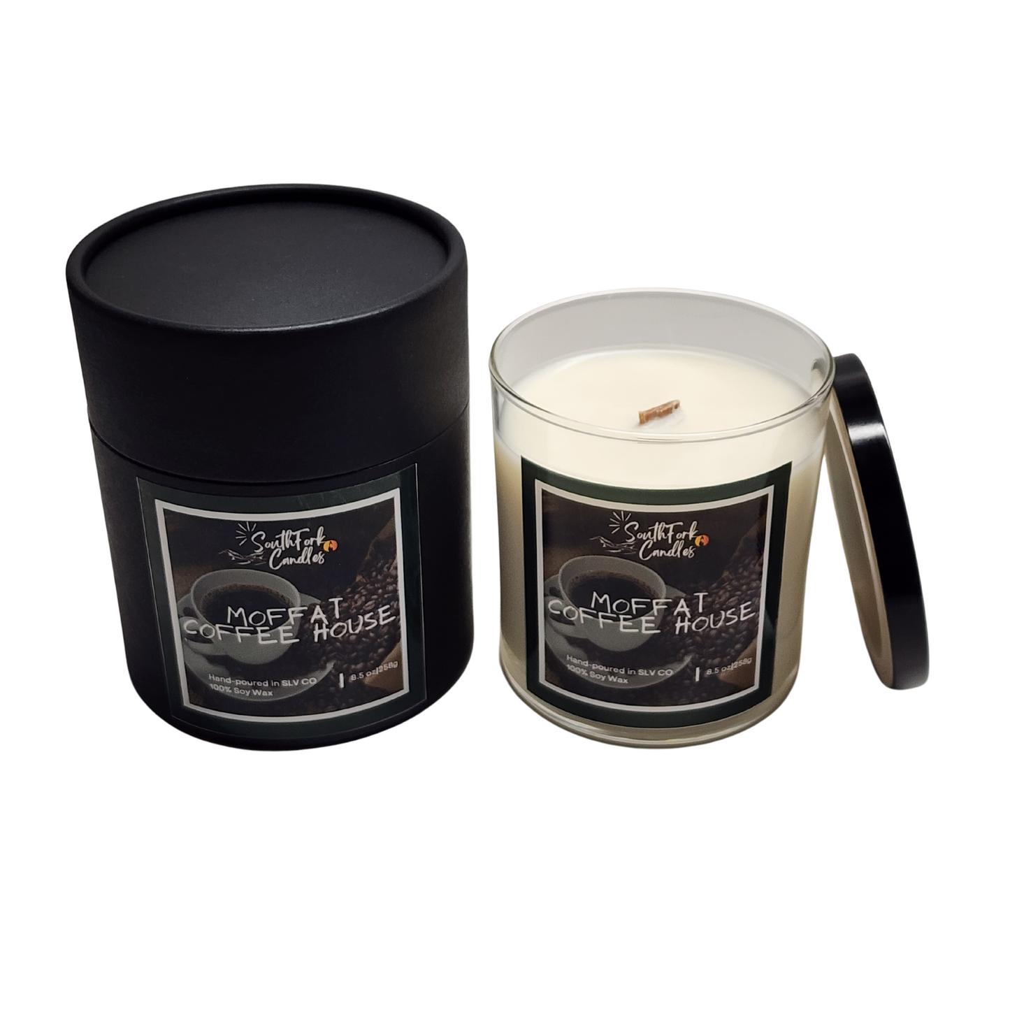 Coffee Bean Scented Candle - Wood Wick | 100% Soy Wax