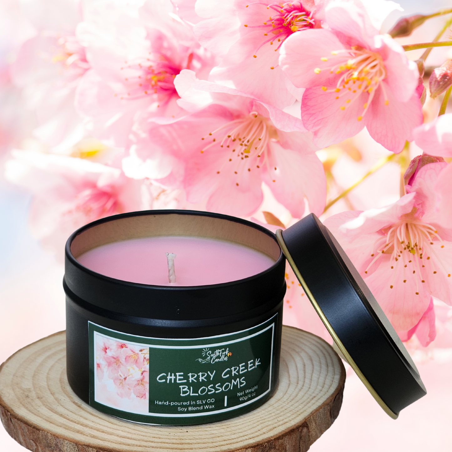 Cherry Blossoms Scented Candles - 4oz Tin