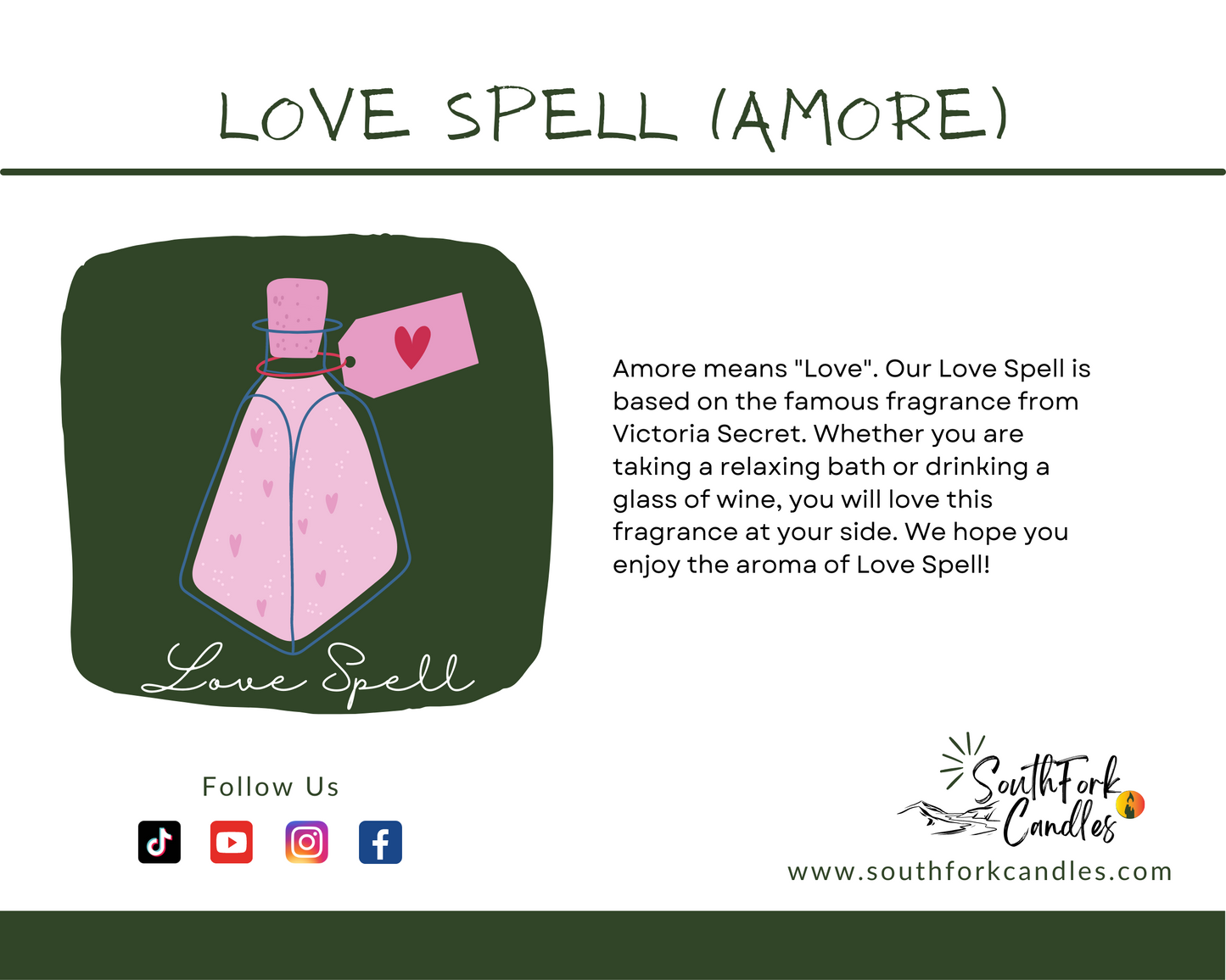 Love Spell Scented Candle - Amore 4oz Tin Candle