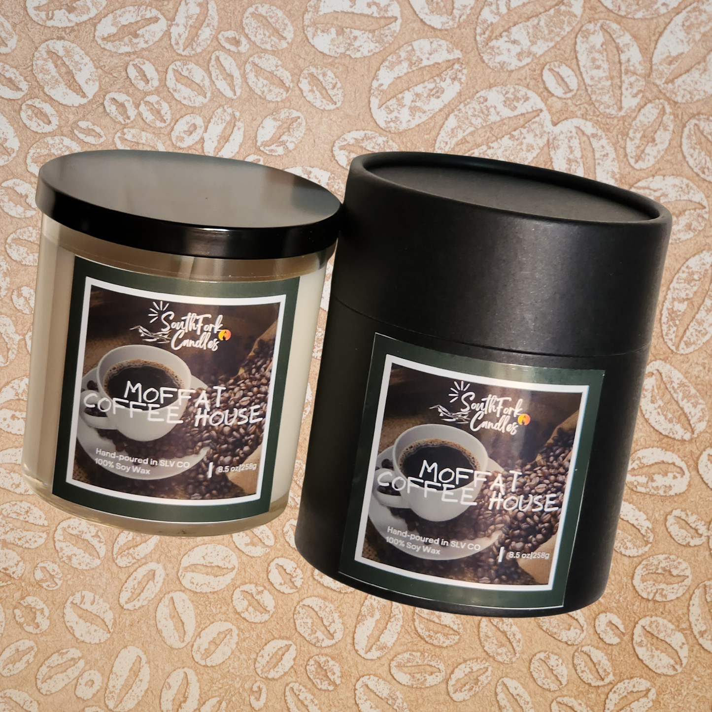 Coffee Bean Scented Candle - Wood Wick | 100% Soy Wax
